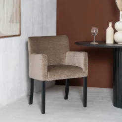 Eetkamerstoel Roos Taupe Loft Liver - Giga Meubel