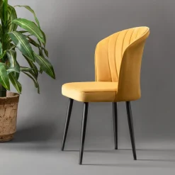 Eetkamerstoel Rubi Geel Set van 2