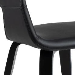 Eetkamerstoel Sanda Met Armleuning Zwart Pu - Giga Living
