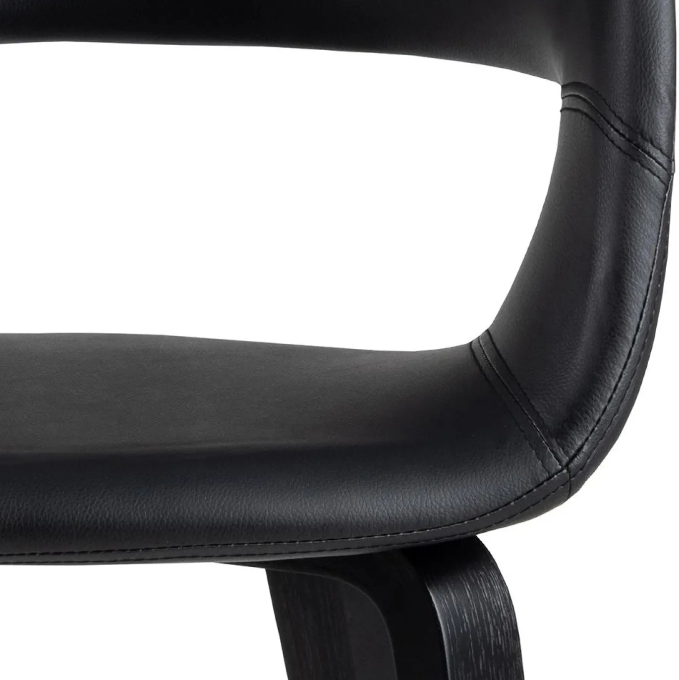 Eetkamerstoel Sanda Met Armleuning Zwart Pu - Giga Living