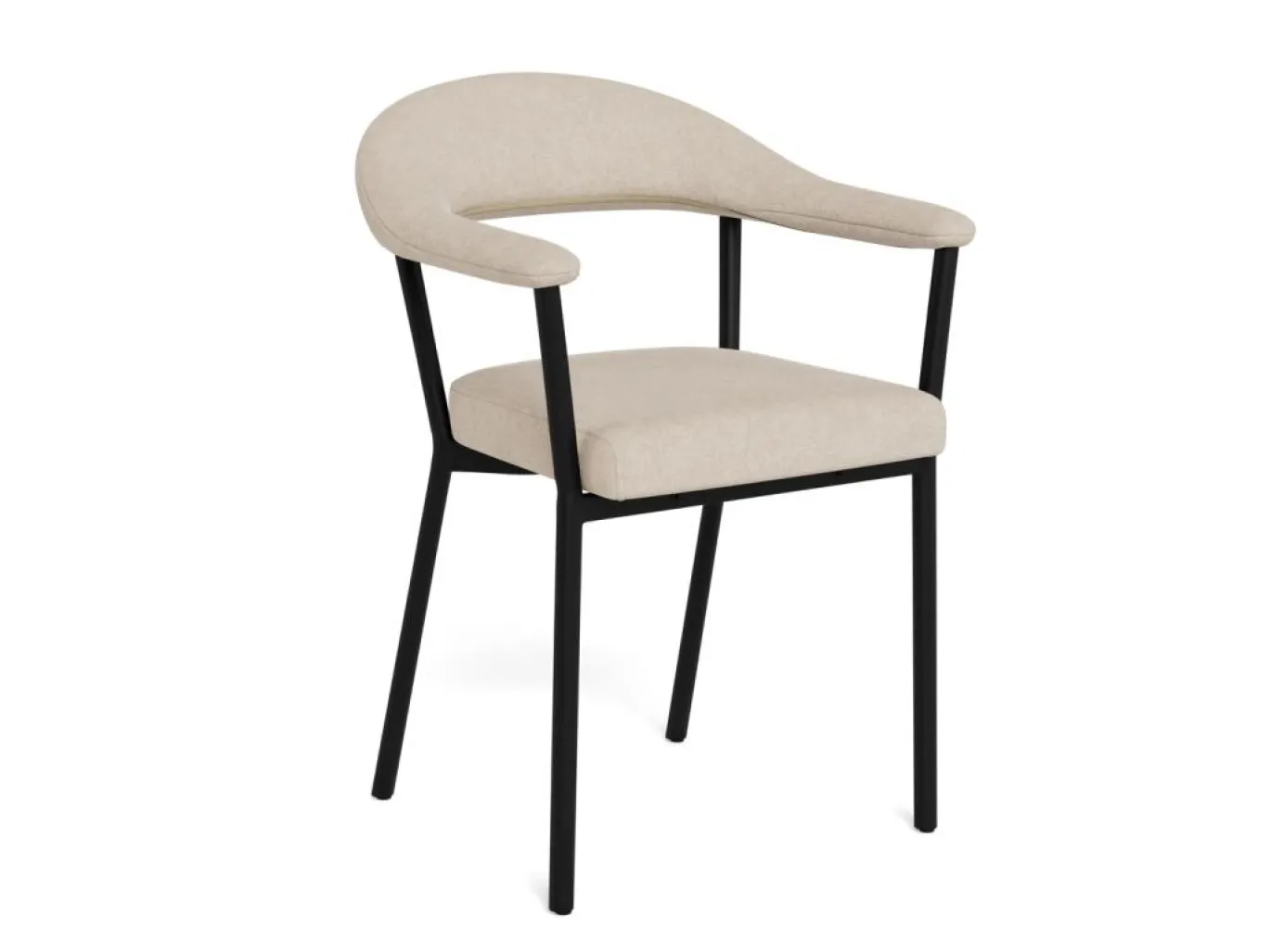 Eetkamerstoel Sienna Met Armleuning Apia Zand Set van 2 - Giga Living