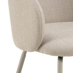 Eetkamerstoel Skive Met Armleuning Beige Basel - Giga Living