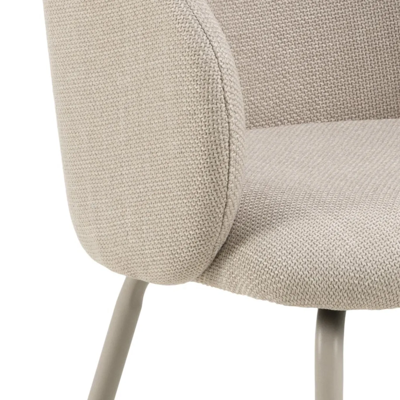 Eetkamerstoel Skive Met Armleuning Beige Basel - Giga Living