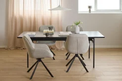 Eetkamerstoel Sundre Met Armleuning Zand Caso - Giga Living