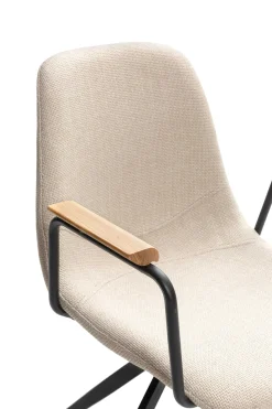 Eetkamerstoel Tali Draaibaar Met Armleuning Beige - Giga Meubel