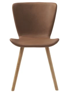 Eetkamerstoel Teslin PU-Leer Tan/Wit Pigment Eiken - Giga Living