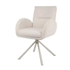 Eetkamerstoel Tina Beige Draaibaar - Giga Meubel