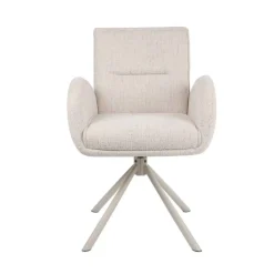 Eetkamerstoel Tina Beige Draaibaar - Giga Meubel