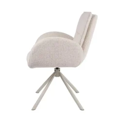 Eetkamerstoel Tina Beige Draaibaar - Giga Meubel