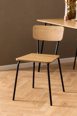 Eetkamerstoel Tjorna Melamine Mat Wild Eiken - Giga Living