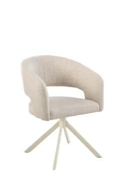 Eetkamerstoel Tokyo Tyler Cream Venus Draaibaar Beige