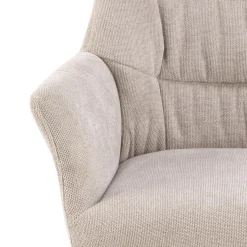 Eetkamerstoel Traska Met Armleuning Beige Caso - Giga Living