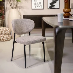 Eetkamerstoel Vajèn Beige Chenille - Giga Meubel