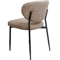 Eetkamerstoel Vajèn Taupe Chenille - Giga Meubel