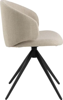 Eetkamerstoel Valerie Beige Draaibaar - Giga Living