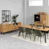 Eetkamerstoel Yara Met Armleuning Dublin Olijfgroen Set van 2 - Giga Living