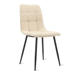 Eetkamerstoel Yerevan Bouclé Taupe - Giga Meubel