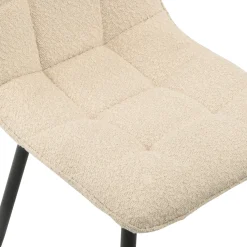 Eetkamerstoel Yerevan Bouclé Taupe - Giga Meubel