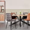 Eetkamerstoel Yerevan Microleder Antraciet - Giga Meubel