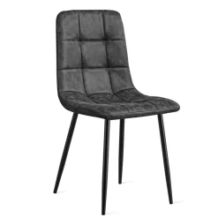 Eetkamerstoel Yerevan Microleder Antraciet - Giga Meubel