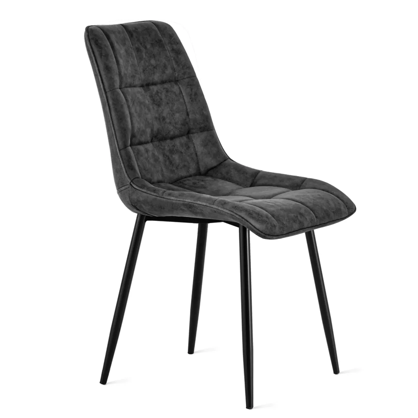 Eetkamerstoel Yerevan Microleder Antraciet - Giga Meubel