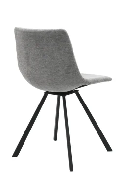 Eetkamerstoel Yukon Lichtgrijs/Zwart Swivel - Giga Living