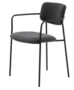 Eetkamerstoel Zama Donkergrijs Melange - Giga Living