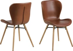 Eetkamerstoel Zaria PU-Leer Bruin - Giga Living
