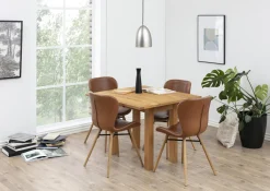 Eetkamerstoel Zaria PU-Leer Bruin - Giga Living
