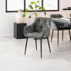 Eetkamerstoel Zion Met Armleuning Antraciet Skyland - Giga Living