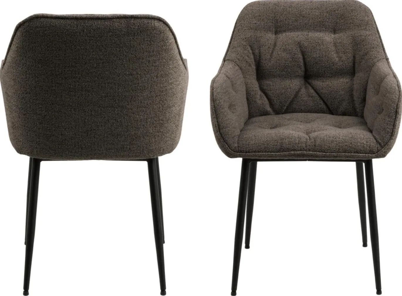 Eetkamerstoel Zion met Armleuning Taupe - Giga Living