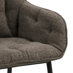 Eetkamerstoel Zion met Armleuning Taupe - Giga Living