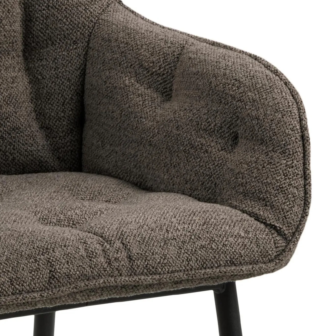 Eetkamerstoel Zion met Armleuning Taupe - Giga Living