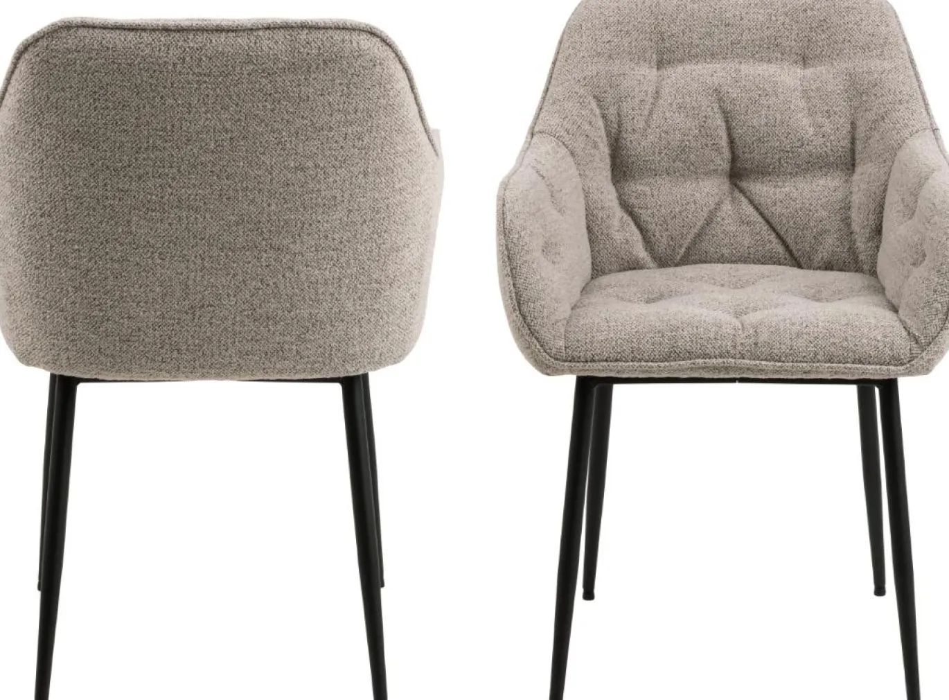 Eetkamerstoel Zion Monza Met Armleuning Beige - Giga Living