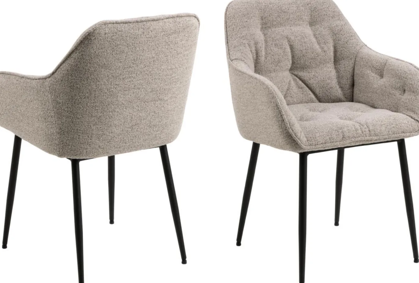 Eetkamerstoel Zion Monza Met Armleuning Beige - Giga Living