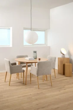 Eetkamerstoel Zumen Met Armleuning Beige Monza - Giga Living