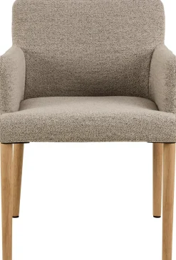 Eetkamerstoel Zumen Met Armleuning Beige Monza - Giga Living
