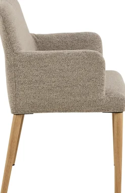 Eetkamerstoel Zumen Met Armleuning Beige Monza - Giga Living
