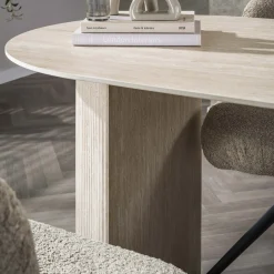 Eetkamertafel Arch Travertin 180cm - Giga Meubel