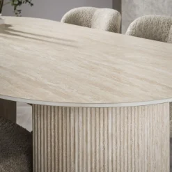 Eetkamertafel Arch Travertin 180cm - Giga Meubel
