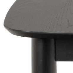 Eetkamertafel Gradje Rechthoekig Eiken Zwart Uitschuifbaar - Giga Living