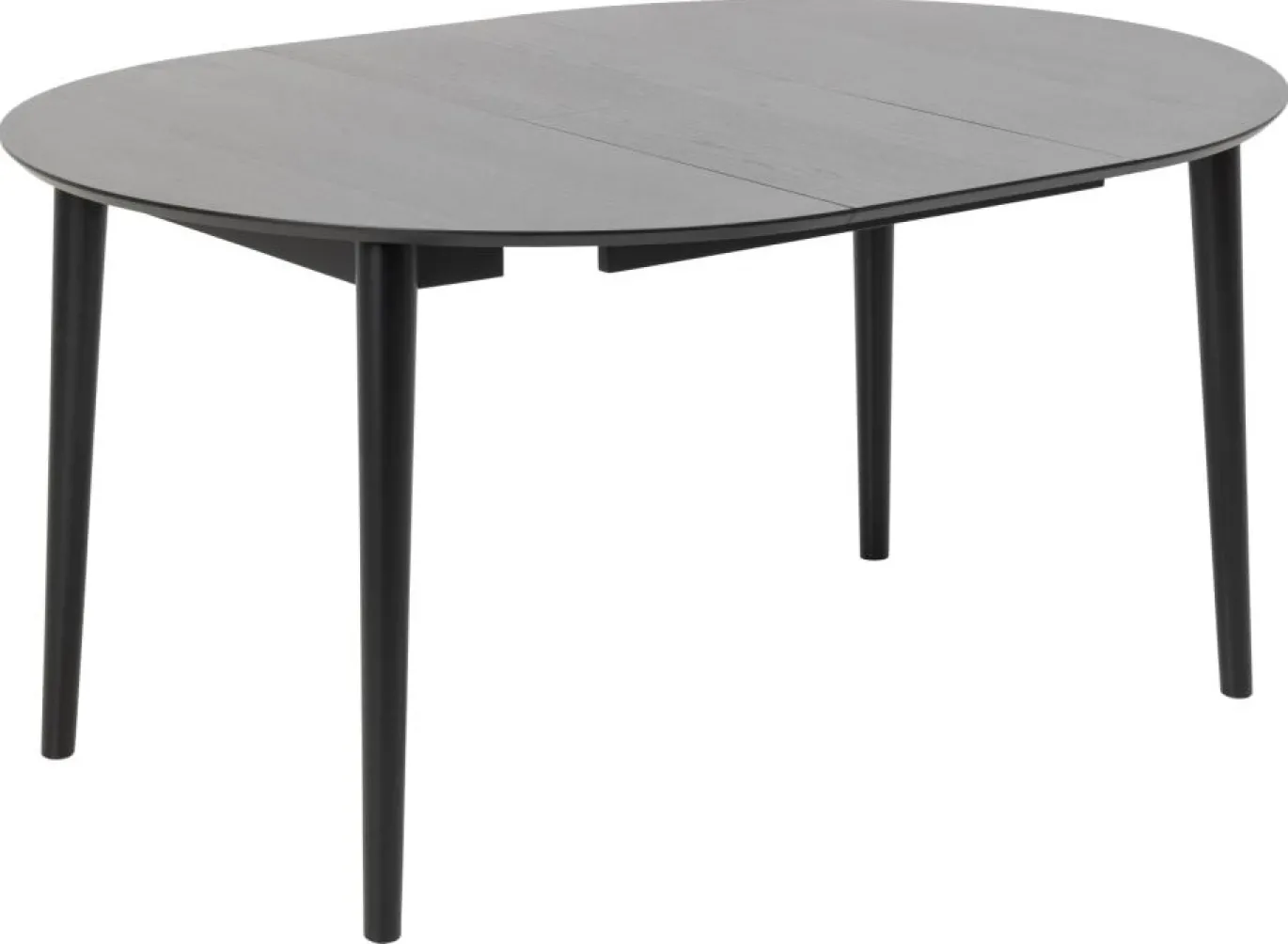 Eetkamertafel Gradje Rond Eiken Zwart Uitschuifbaar - Giga Living