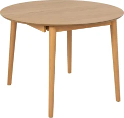 Eetkamertafel Gradje Rond Eiken Naturel Uitschuifbaar - Giga Living