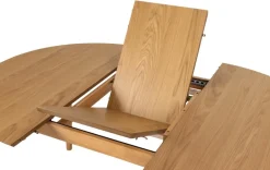 Eetkamertafel Gradje Rond Eiken Naturel Uitschuifbaar - Giga Living