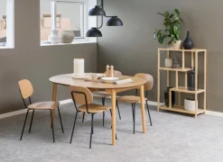 Eetkamertafel Gradje Rond Eiken Naturel Uitschuifbaar - Giga Living