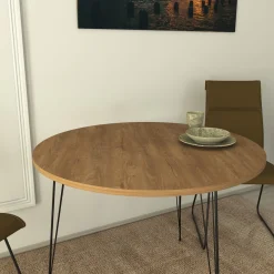 Eetkamertafel Sandalf Melamine Caucasian Eiken