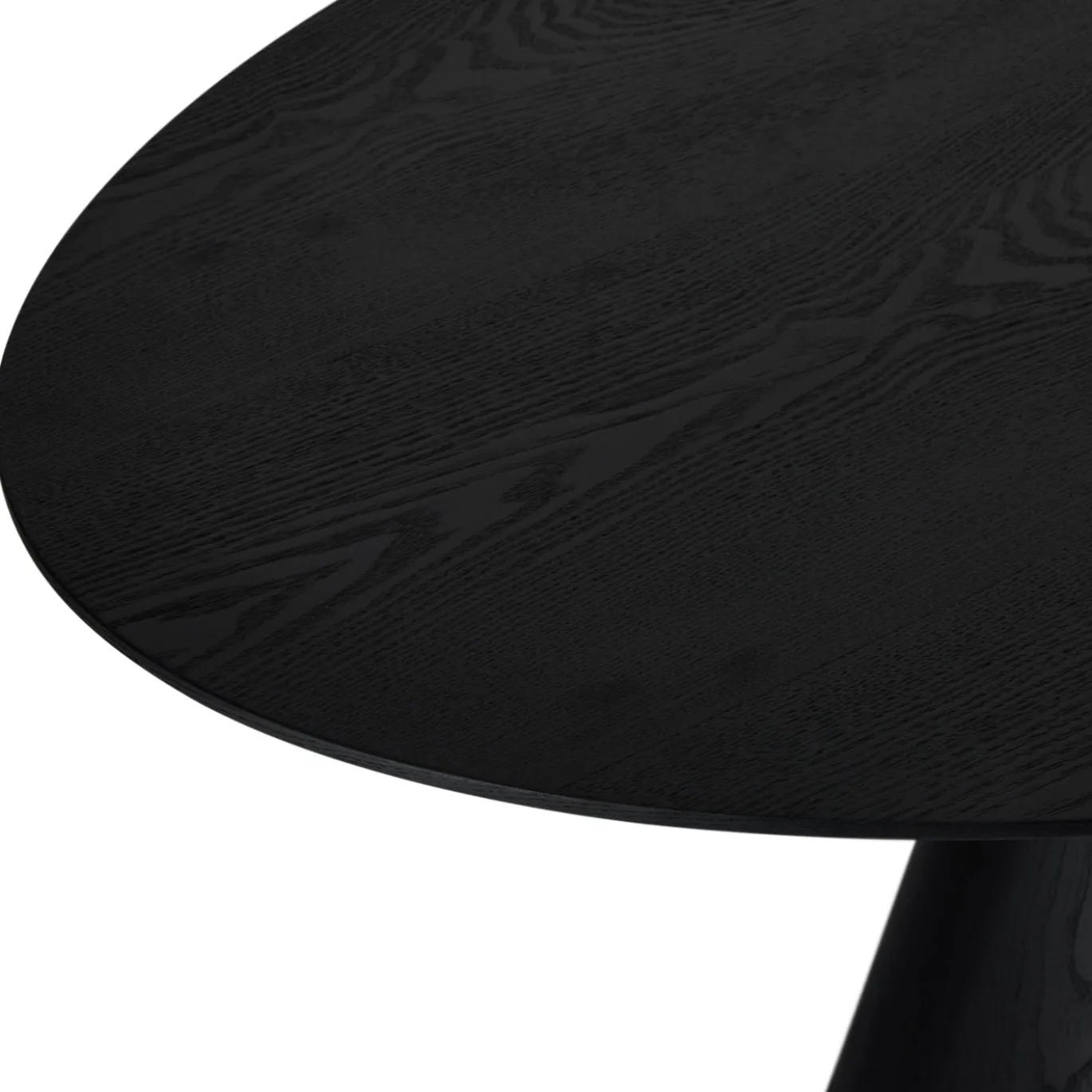 Eetkamertafel Tango Ovaal 160x90cm Zwart Eiken - Giga Meubel