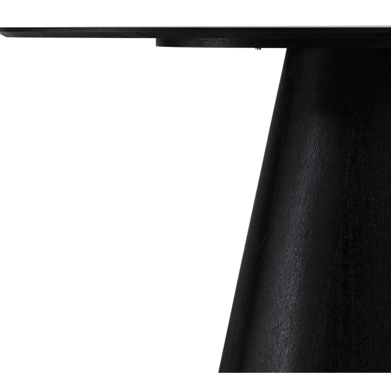 Eetkamertafel Tango Ovaal 160x90cm Zwart Eiken - Giga Meubel