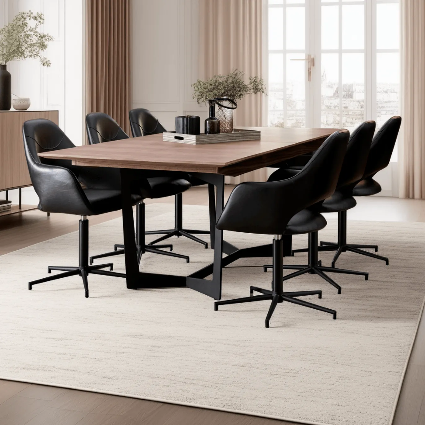 Eetkamertafel Tokyo Walnoot 200/250x100cm - Giga Meubel