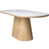 Eettafel Alba Naturel Marmer 200cm Ovaal - Giga Meubel